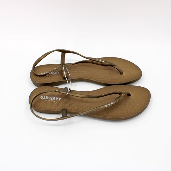 Old Navy Women's Rhinestone-Embellished Flip-Flops Size 10 - Picture 4 of 5